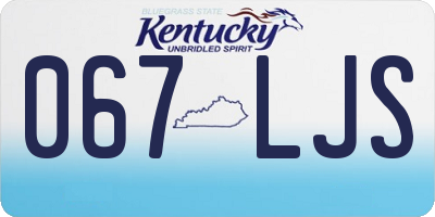 KY license plate 067LJS
