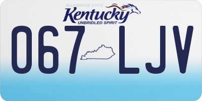 KY license plate 067LJV
