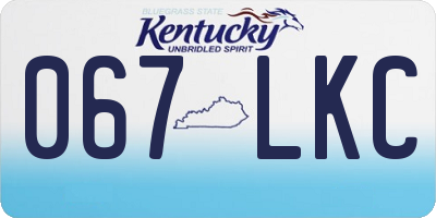 KY license plate 067LKC