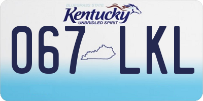 KY license plate 067LKL