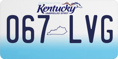 KY license plate 067LVG