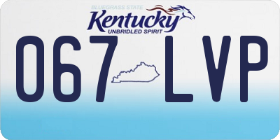 KY license plate 067LVP