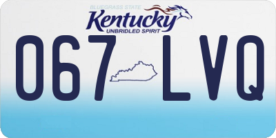 KY license plate 067LVQ