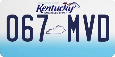 KY license plate 067MVD