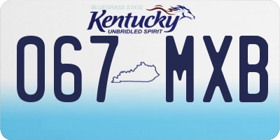 KY license plate 067MXB