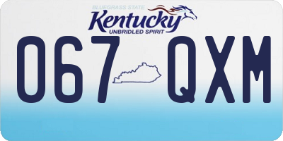 KY license plate 067QXM