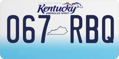 KY license plate 067RBQ