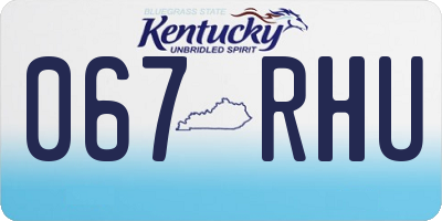 KY license plate 067RHU