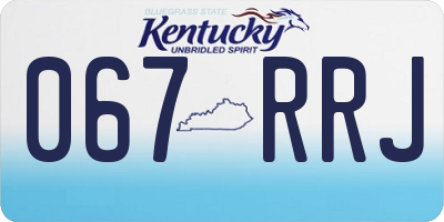 KY license plate 067RRJ
