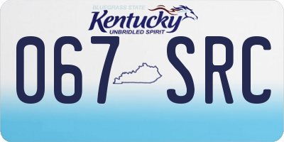 KY license plate 067SRC