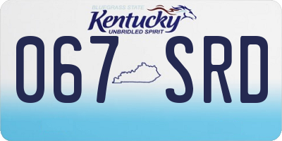 KY license plate 067SRD