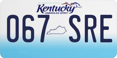 KY license plate 067SRE