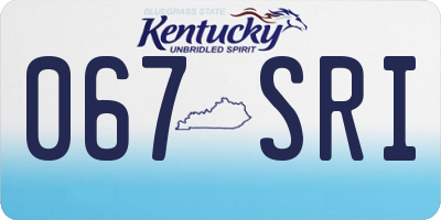 KY license plate 067SRI
