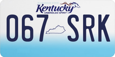 KY license plate 067SRK