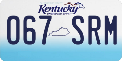 KY license plate 067SRM