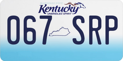 KY license plate 067SRP