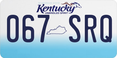 KY license plate 067SRQ