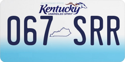 KY license plate 067SRR
