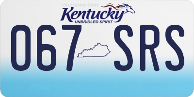 KY license plate 067SRS