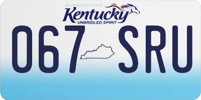 KY license plate 067SRU