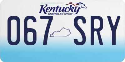 KY license plate 067SRY
