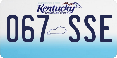 KY license plate 067SSE