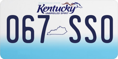 KY license plate 067SSO