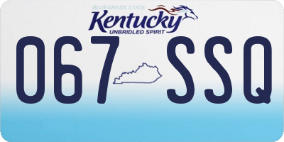 KY license plate 067SSQ