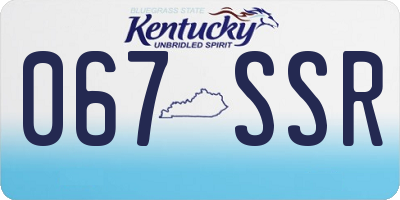 KY license plate 067SSR