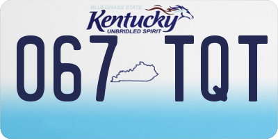 KY license plate 067TQT