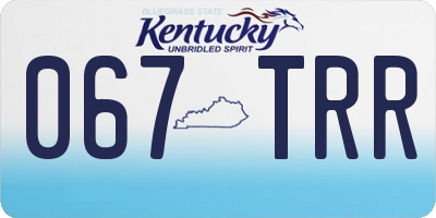 KY license plate 067TRR