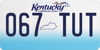 KY license plate 067TUT