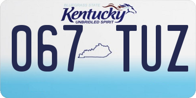 KY license plate 067TUZ