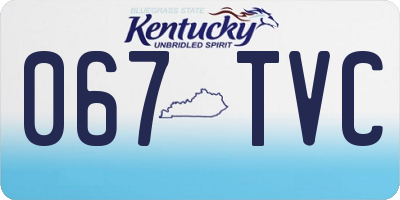 KY license plate 067TVC