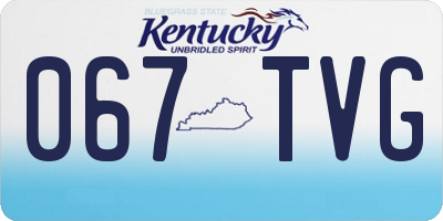 KY license plate 067TVG