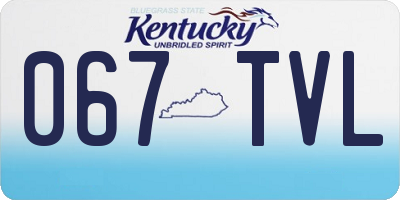 KY license plate 067TVL