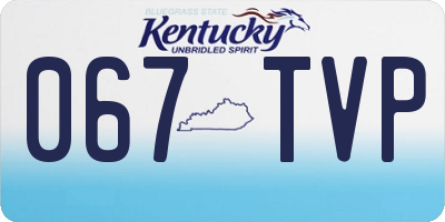 KY license plate 067TVP