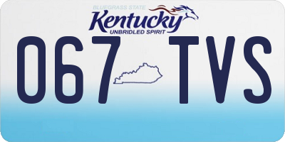 KY license plate 067TVS
