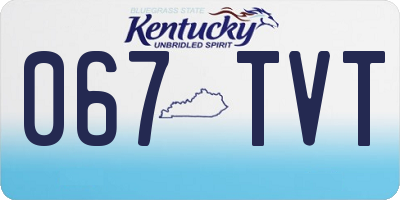 KY license plate 067TVT