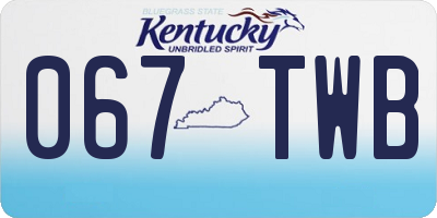 KY license plate 067TWB