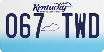 KY license plate 067TWD