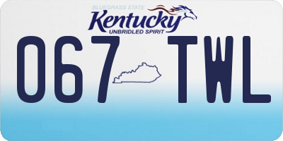 KY license plate 067TWL