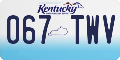 KY license plate 067TWV