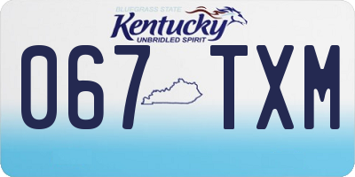 KY license plate 067TXM
