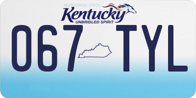 KY license plate 067TYL