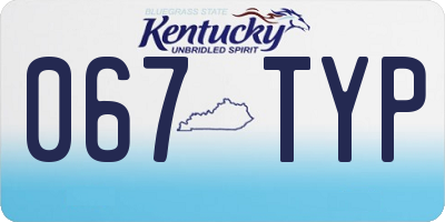KY license plate 067TYP
