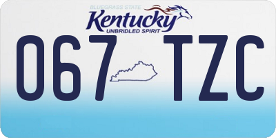 KY license plate 067TZC