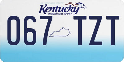 KY license plate 067TZT
