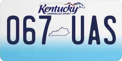 KY license plate 067UAS