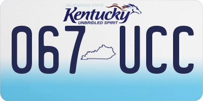 KY license plate 067UCC
